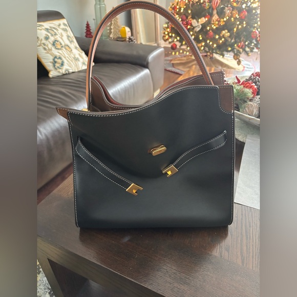 Tory Burch Black and Tan Satchel - Picture 7 of 7
